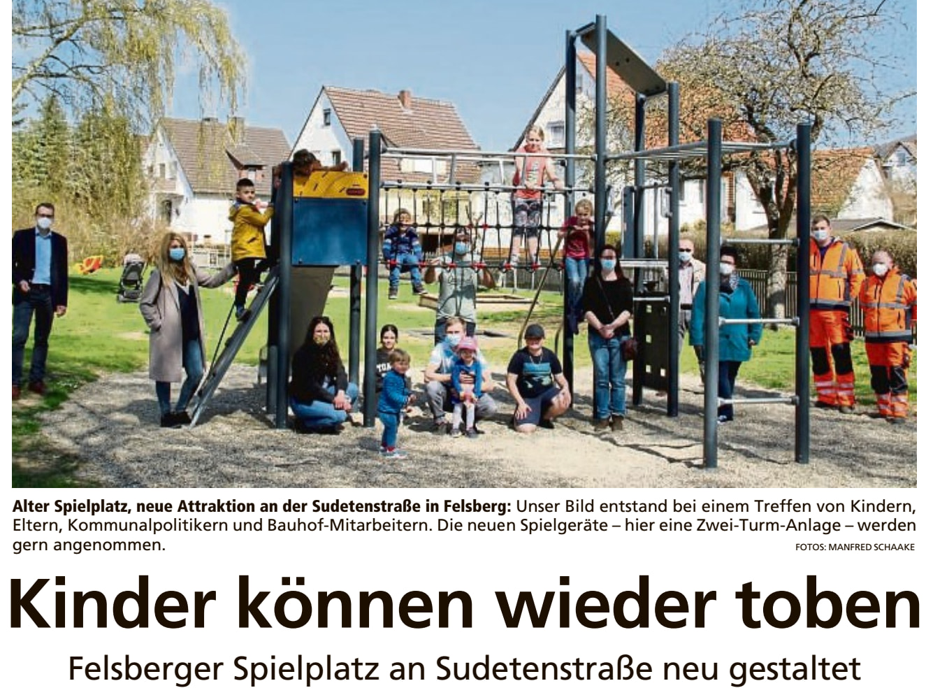 Felsberger Spielplatz an Sudentenstraße wird neu gestaltet.