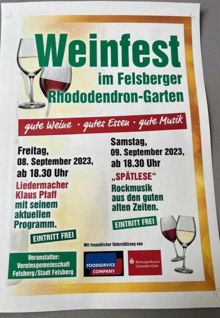Weinfest im Rhododendron Garten