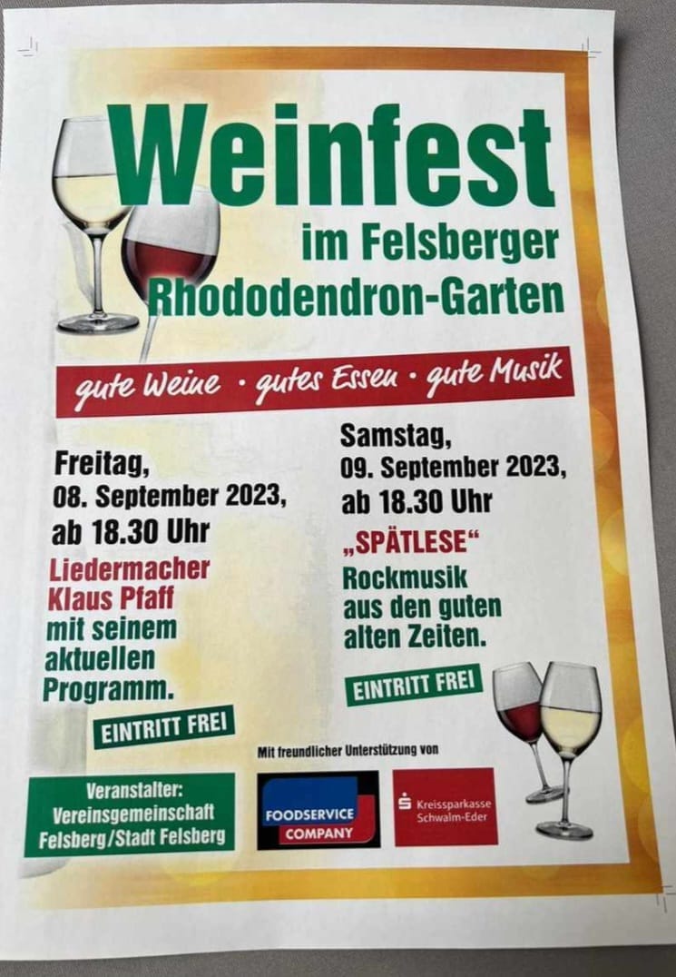 Weinfest im Rhododendron Garten