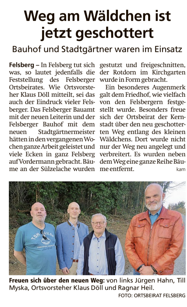 Ortsbeirat Felsberger Wäldchen